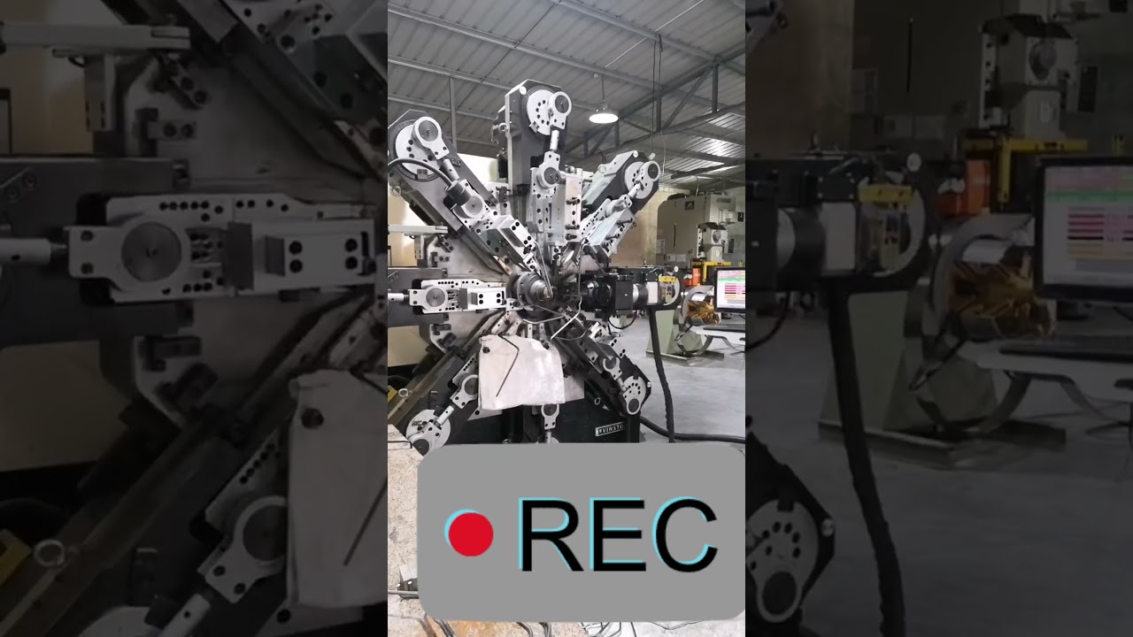 Large wire diameter wire forming spring production 