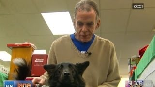Dog saves man from fire!