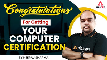 Congratulations for getting your computer certification by Neeraj Sir