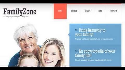 Preview White Family Drupal Template by Elza TMT