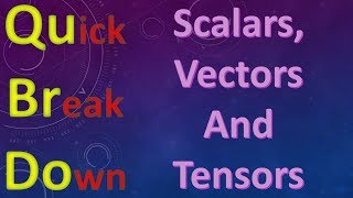 scalars, vectors and tensors