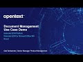 Use case demo opentext content suite and opentext extended ecm document management