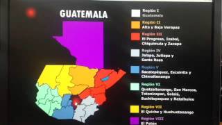 Mapa regiones de Guatemala animación