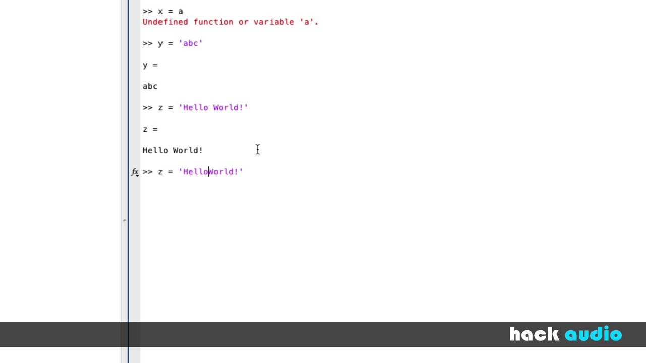 Hack Audio: Text Strings - YouTube