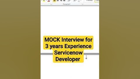 Mock Interview for 3 years Experience Servicenow Developer Profile #servicenow #Interview