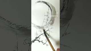 水墨画で月を描く ―外隈、膠液― ｜ 和樂web 美の国ニッポンをもっと知る！