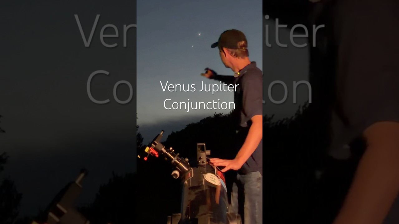 Venus Jupiter Conjunction through telescope