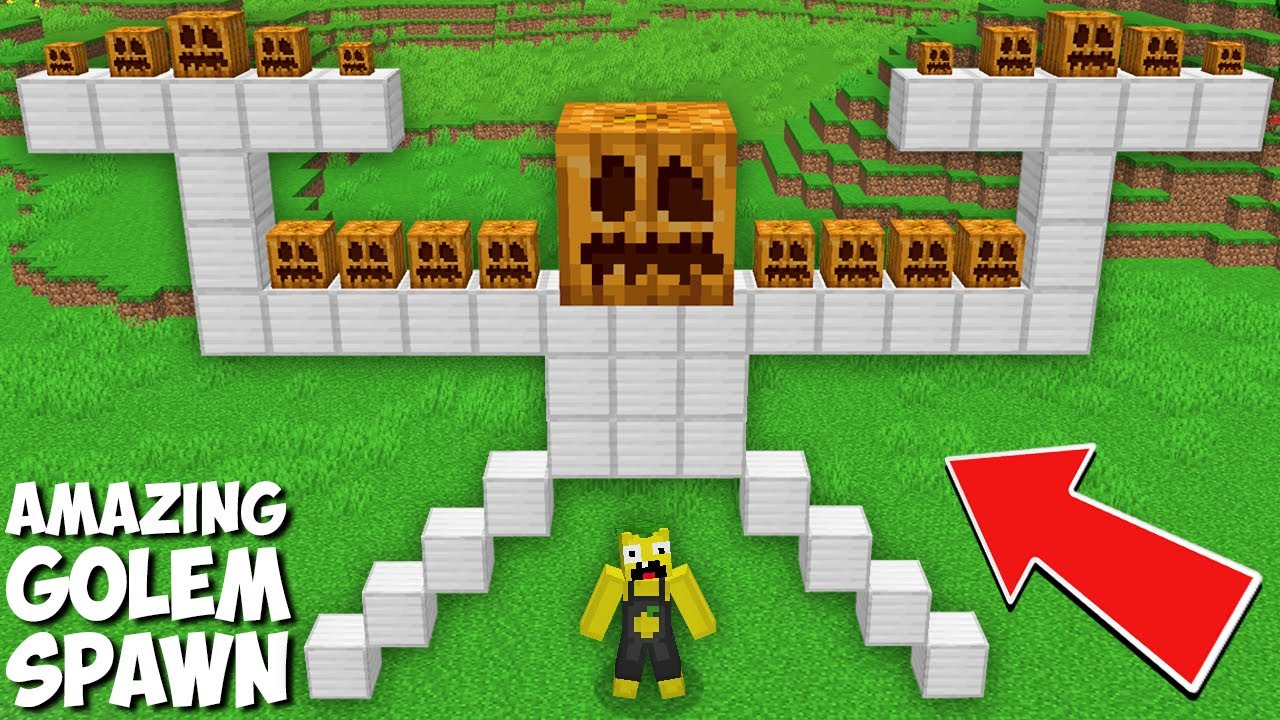 What if YOU SPAWN A NEW AMAZING BOSS GOLEM in Minecraft ? MEGA BIGGEST ...
