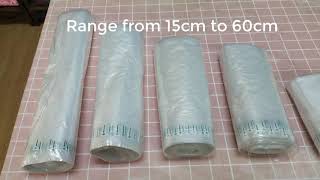 Different Sizes of Inflatable Plastic Wrap