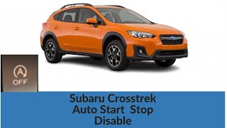 Subaru Crosstrek Auto Start Stop Disabler
