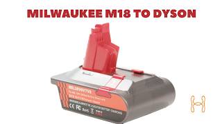 VACUUM SPARES: Milwaukee M18 To Dyson V6 V7 V8 & DC58 DC59 Battery Converter / Adapter