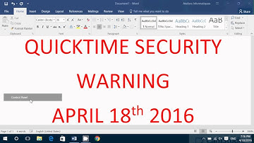 Important Windows Security Warning for Quicktime April 18th 2016