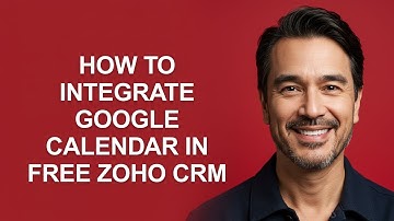 How to Integrate Google Calendar In Free Zoho Crm - KevinHowTo