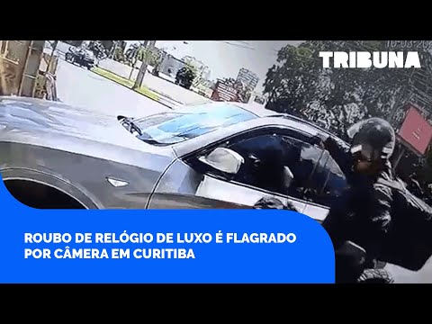 Roubo de relógio de luxo é flagrado por câmera em Curitiba; um homem foi preso