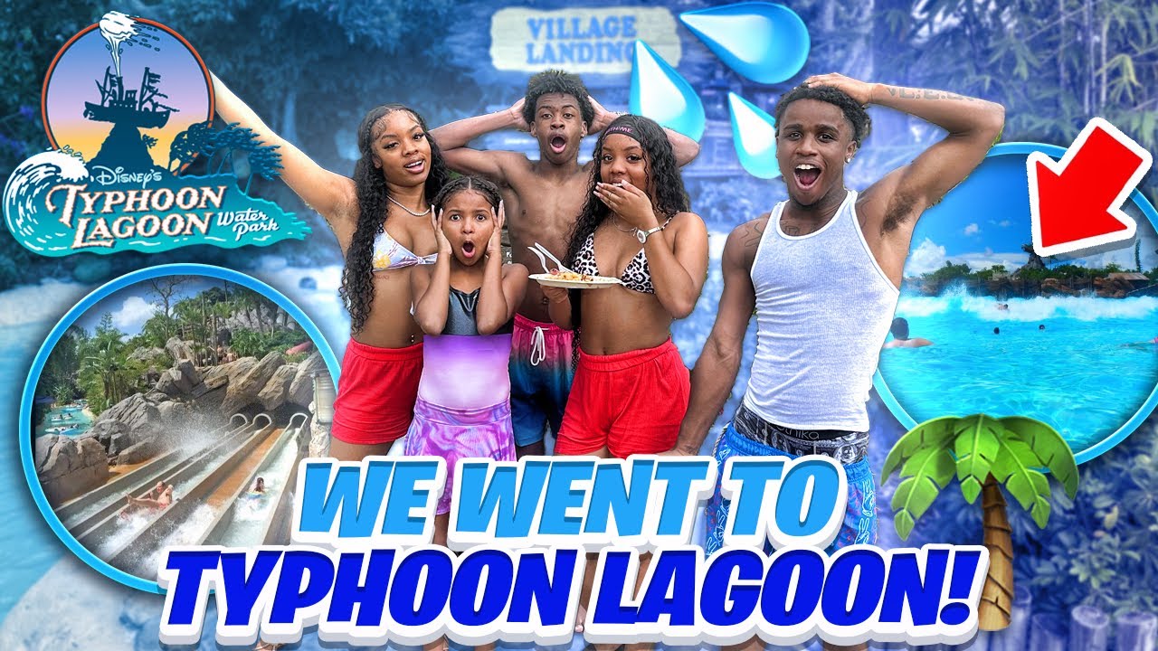 We went to Typhoon Lagoon Waterpark : Babay pushed Meme in the pool! 