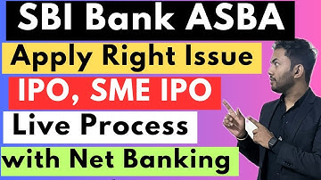 Apply Right Issue through SBI Net Banking | Apply IPO in SBI Net banking | Right issue using ASBA
