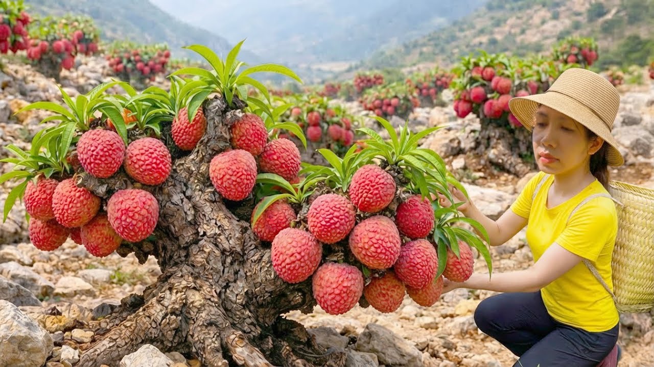 VIDEO FULL: 150 Days Build Garden - Harvest Lychee, Jackfruit Go market sell