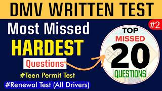 20 Hardest Questions at DMV Written Test 2025 | DMV Written Test 2025 | CA DMV Senior Written Test