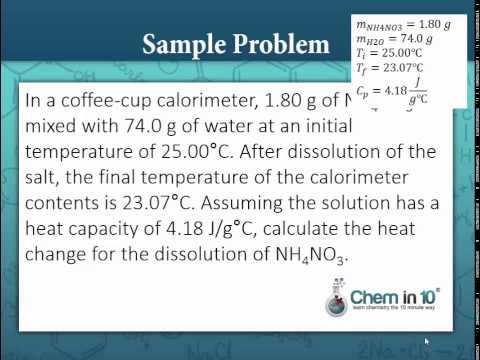 How to Calculate Enthalpy Change Using a Calorimeter