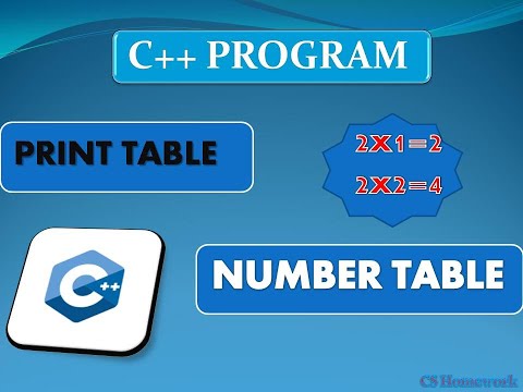 C++ | PROGRAM TO PRINT TABLE OF GIVEN NUMBER | FOR LOOP