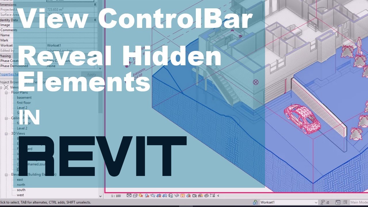 View Control Bar In Revit Reveal Hidden Elements - YouTube