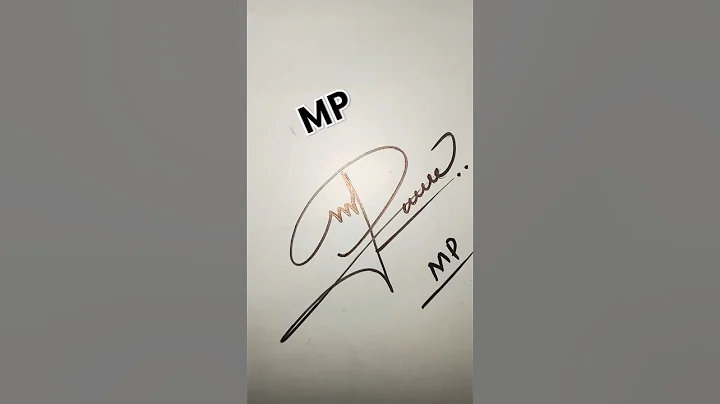 MP initial signature style #signature #calligraphy #shorts