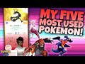MY FIVE MOST USED POKÉMON in Pokémon GO!