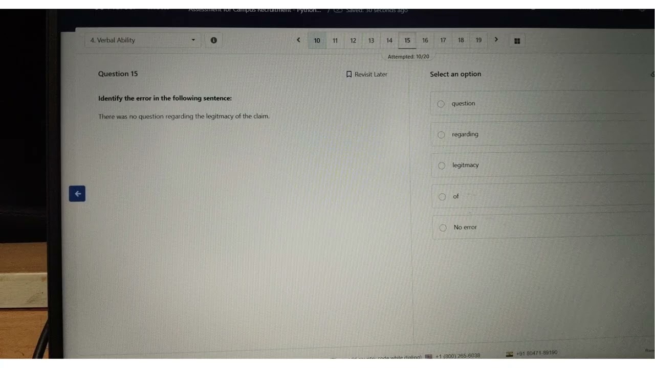 KAAR Technology Interview Questions | verbal Ability |  JAN 2025 | Round 1