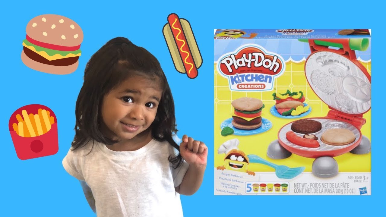 PLAY DOH KITCHEN CREATIONS BURGER BARBECUE YouTube