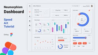 Famous Neumorphism Dashboard Speed art in Figma |  Link in description Profile