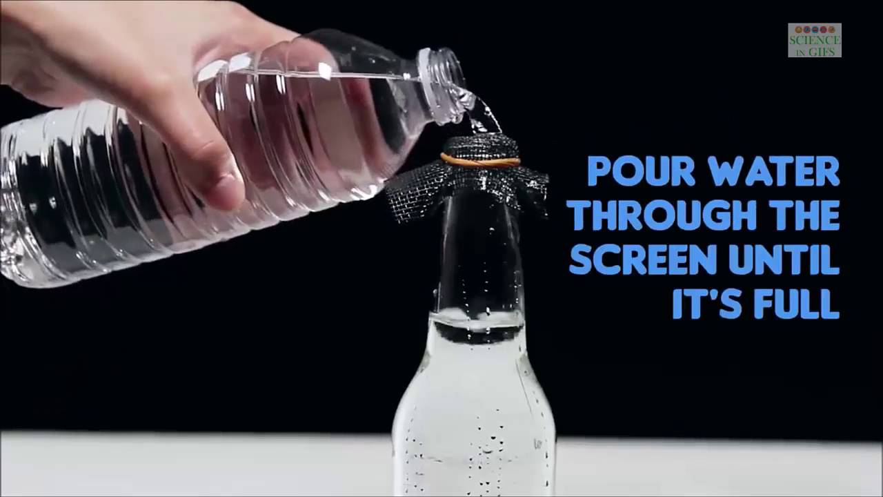 Amazing Water Suspension trick - Science in Gifs