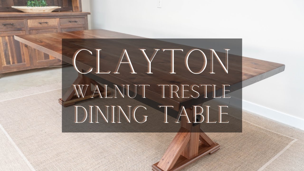 Clayton, the Walnut Trestle Dining Table YouTube