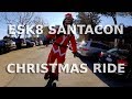 Santacon Christmas Ride with electric skateboards and electric unicycles