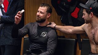Keefe Gives Game Puck to Tatar in his Post-Game Speech