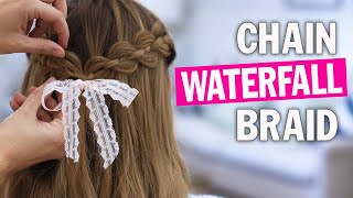 Chain Waterfall Braid Tutorial | Cute Girls Hairstyles screenshot 1