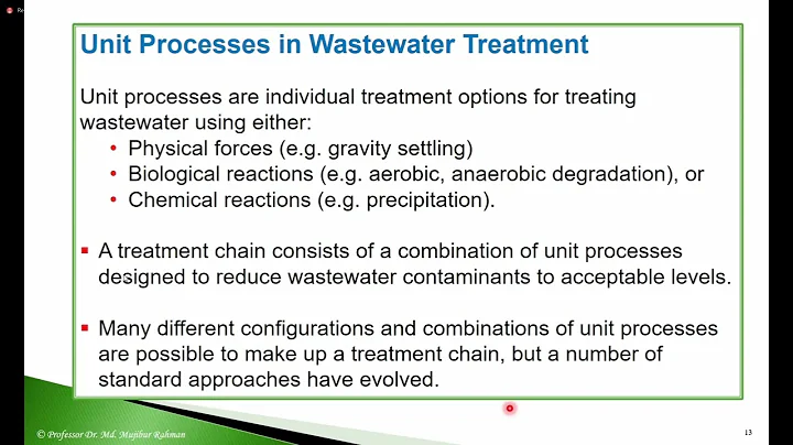 Lecture 08 (2) Introduction of Sewage Treatment | Dr. Mujibur Rahman | AUST |