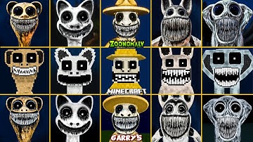 Zoonomaly ALL JUMPSCARES vs MINECRAFT vs Garry