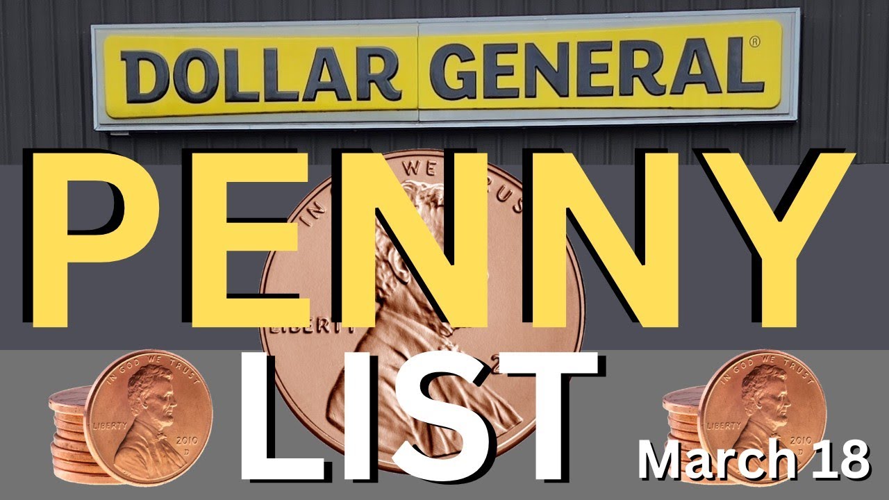 New Dollar General Penny List Visuals March 18 2025