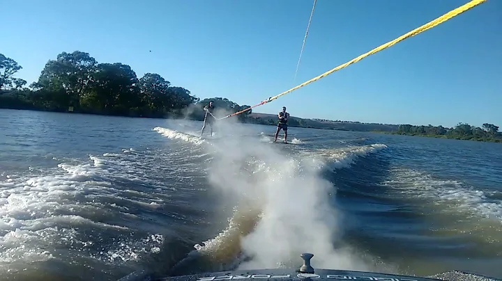 Early morning fun on River at Mypolonga with Joel Eckermann and Todd Howson