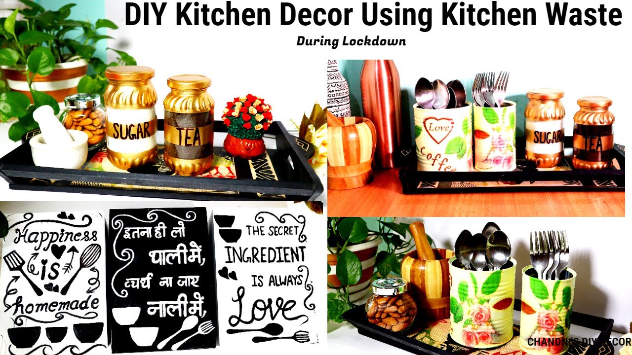 3 Easy Kitchen Decor & Organization Ideas Using Waste || बेकार पड़े