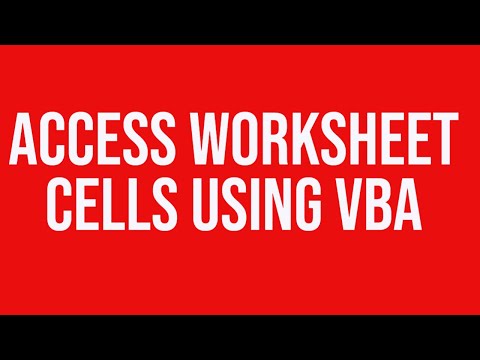 Access Excel Worksheet Cells Using VBA - YouTube