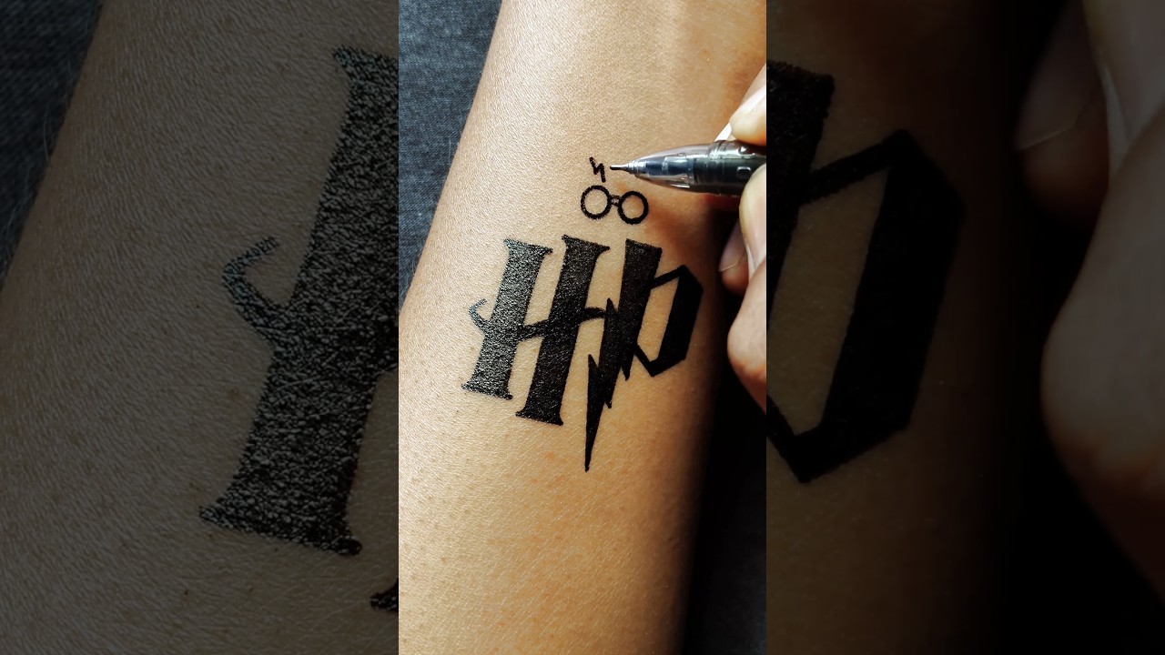 HARRY POTTER LOGO TEMPORARY TATTOO | Simple & Creative Wrist Art.....