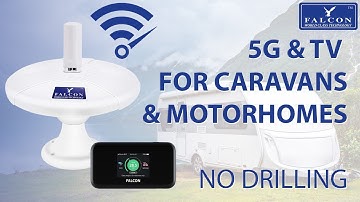 5G INTERNET & AMPLIFIED TV for caravans, motorhomes and campervans, no drilling needed