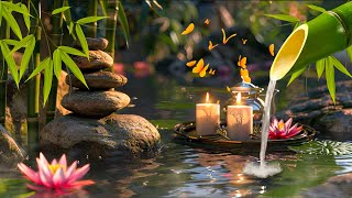 Bamboo Water Fountain Healing 247🌿 Meditation and Stress Relief, Sleep Music, Peaceful Piano, Study