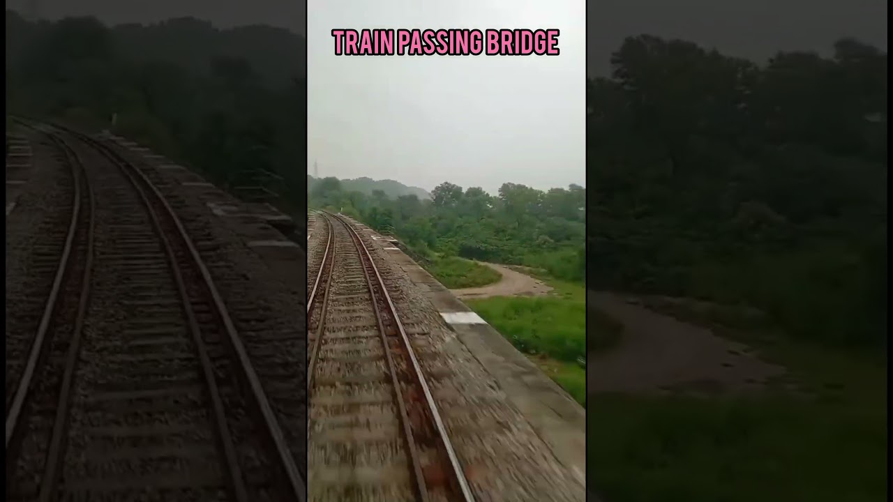 Train Passing on Bridge Between BAkRALA and DOMALI Railway Station Pakistan