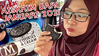 Aiskrim Magnum Cookies & Cream, Kitkat Gold, Oreo Biscuit, Aiskrim Viral 2021 😱