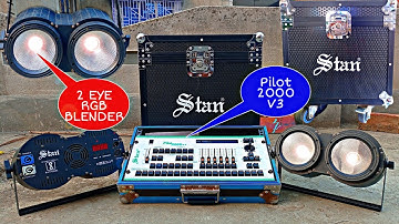 HOW TO CONTROL STAN RGB 2 EYE BLENDER WITH PILOT 2000 V3 #viral #dmx #light #Rgbblinder #pilot2000