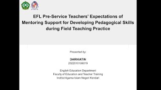 Pre-Research Proposal Presentation by Darniatin 