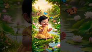 Cute baby play with 🐸😍ll #viralreels #ai #trending #hindicontent #cute #newreel #viralvideos