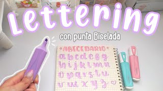 LETTERING PARA PRINCIPIANTES ✍✨  ¿cómo hacerlo con punta BISELADA? (tutorial + abecedario)